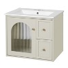 YOOCOZZ 24" Wall Mounted Bathroom Vanity with Ceramic Sink,2 Drawers and 1 Soft-Close Door - 4 of 4