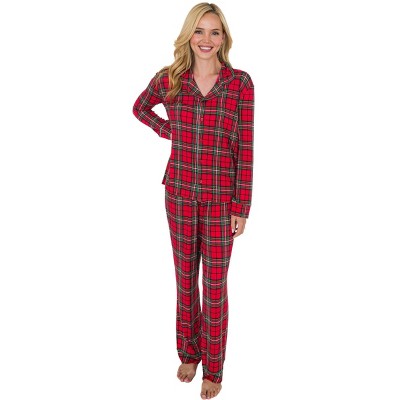 RuffleButts SoftSnooze Gender Inclusive Holiday Adult Button Up Pajama Set