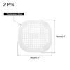Unique Bargains Shower Drain Hair Catcher Square Drain Cover with Suction Cup Silicone Strainer Hair Stopper - 2 of 4