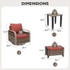 EAGLE PEAK Bistro Table and Chairs, Outdoor Bistro Set, Wicker Swivel Rocking Chairs and Table - 3 of 4