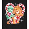 Men's - Care Bears - Christmas Candy Cane Heart Graphic Fleece Sweatshirt - 2 of 4