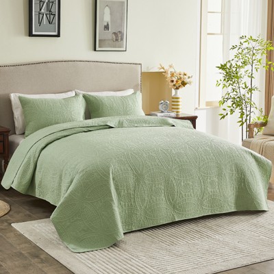 Inhand Microfiber Quilt Bedding Set, Soft Lightweight Coverlet For All Season