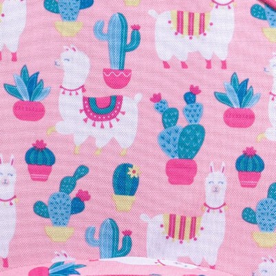 llamas and cactus pink