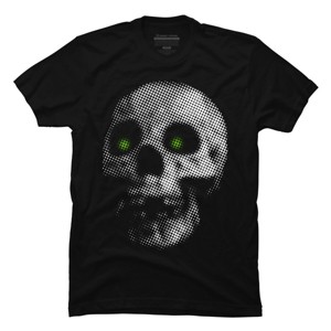 Men's Design By Humans Giant Halloween Skull By robotface T-Shirt - 1 of 4