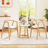 Tangkula Leisure Bamboo Armchair Modern Accent Chair w/ Curved Back & Bamboo Structure - 4 of 4