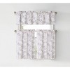 Kate Aurora Shabby Living Brielle Complete 3 Piece Embroidered Floral Cafe Kitchen Curtain Tier & Valance Set - image 2 of 2