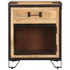 vidaXL Bedside Cabinet 16.9"x11.8"x20.1" Solid Rough Mango Wood - 3 of 4