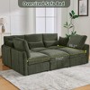 Whisen Multi-Functional Chenille Sofa with Modular Ottoman, USB Ports & Phone Holder - 4 of 4