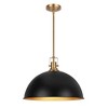LamQee 1-Light Large Pendant Light Kitchen Island, Farmhouse Modern Dome Pendant Light Fixtures Ceiling Hanging Lighting Chandelier - 2 of 4