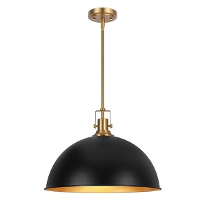 LamQee Curved Dome Pendant Light, Ceiling Hanging Fixture Chandelier Modern Industrial Dome Metal Shade for Dining Room House Foyer Kitchen - 1 of 4