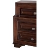 NicBex 3 Drawer Nightstand,Wood Side Table with Round Knob Handles for Bedroom,Living Room - 4 of 4
