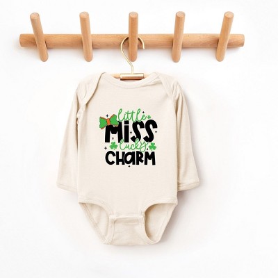 The Juniper Shop Little Miss Lucky Charm Baby Long Sleeve Bodysuit