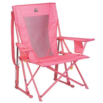 GCI Outdoor Comfort Pro Rocker Foldable Rocking Camp Chair - Blush