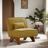 Art Leon Fabric Upholstered Accent Slipper Chair with Removable Pillow and Wood Legs - 4 of 4