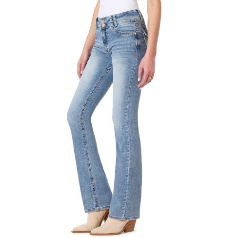 Wallflower Women's Luscious Curvy Bootcut Mid-rise Insta Stretch Juniors  Jeans (standard And Plus), Andrea, 15 : Target