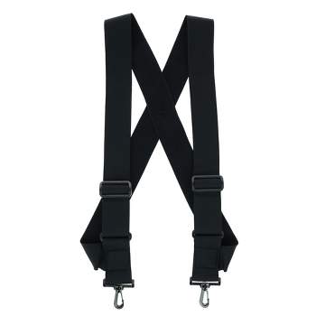 CTM Big & Tall Elastic TSA Compliant Side Clip Suspenders with Swivel Hook Ends