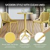 WestinTrends Playa 3-Piece Outdoor Resin Patio Bistro Set with Stackable Patio Dining Chairs, Yellow - 4 of 4