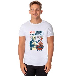Red White Barbeque Men's George Washington 4th of July Funny T-Shirt - 1 of 4