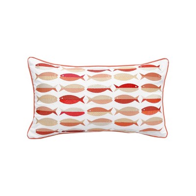 RightSide Designs Coral Fish Pattern Lumbar Pillow