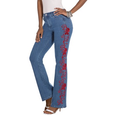 Roaman's Women's Plus Size Whitney Jean With Invisible Stretch