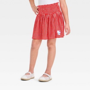 Girls' Hello Kitty Ruched Waist Skirt - Red - 1 of 3