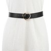 Elerevyo Women's Belt Heart-Shaped Buckle with Beads Belts Solid Color Waistband for Dres - 4 of 4