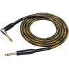 Kirlin IWB Black/Gold Woven Instrument Cable 1/4" Straight to Right Angle - 2 of 3