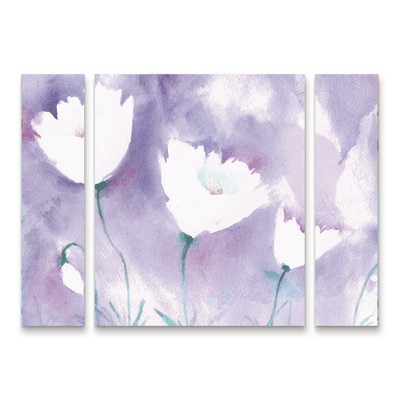 Trademark Fine Art -Sheila Golden White Poppy #1  Panel Set Art
