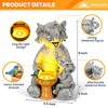 GIGALUMI Solar Elephant Bird Bath for Gift, Outdoor Garden Decor for Patio, Yard and Lawn - 3 of 4