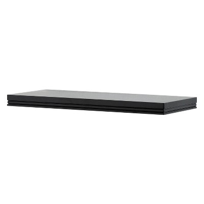 36" x 8" Modern Wall Shelf Black - InPlace