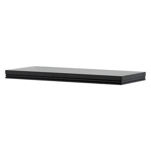 36" x 8" Modern Floating Shelf Wall Mounted Hidden Brackets Black - InPlace: Sleek Storage, Wood Composite - 1 of 4