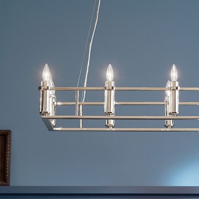 Rosalind Polished Nickel 12-Light Traditional Incandescent Chandelier