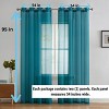 HLC.ME Semi Sheer Voile Light Filtering Transparent Window Curtain Grommet Panels - Set of 2 - 4 of 4
