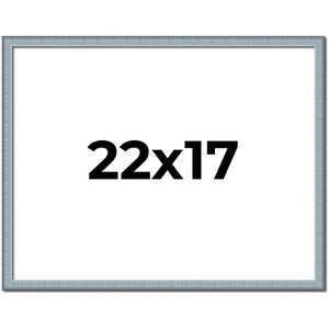 PosterPalooza | Textured Blue Picture Frame - UV Acrylic, Backing Board, Hanging Hardware Included - 1 of 4