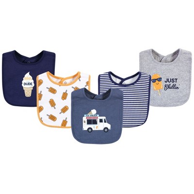Hudson Baby Infant Boy Cotton Bibs, Ice Cream Truck, One Size
