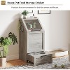 90cm Pet Feeder Station Cabinet, Flip-Top Dog Food Storage with 2 Raised Stainless Steel Bowls, Pet Toy Organizer for Large/Medium/Small Pets - 3 of 4