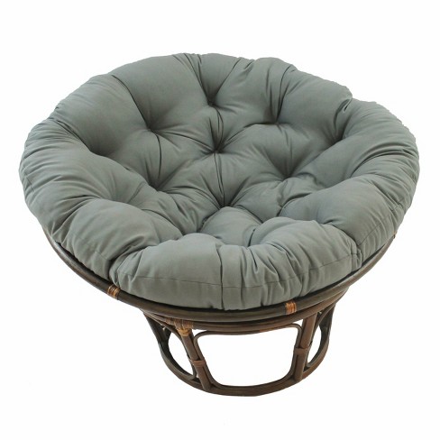 Gray faux fur papasan best sale chair cushion