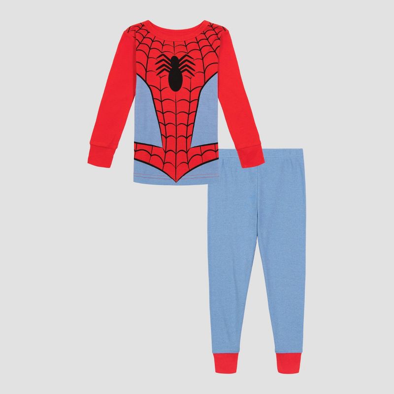 Toddler Boys&#39; 4pc Marvel Spider-Man Cosplay Snug Fit Pajama Set - Red, 3 of 4