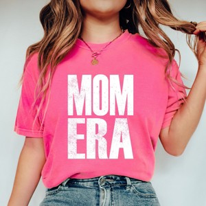 Simply Sage Market Mom Era Distressed Garment Dyed Tee - XL - Crunchberry - 1 of 4