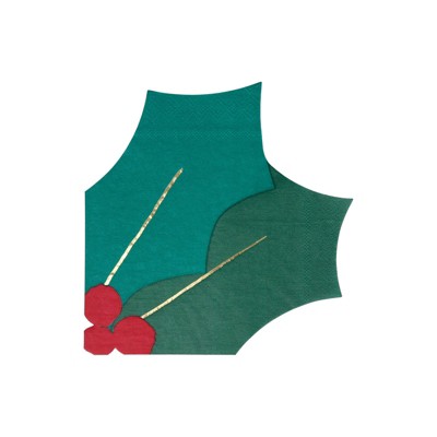 Meri Meri Holly Leaf Napkins