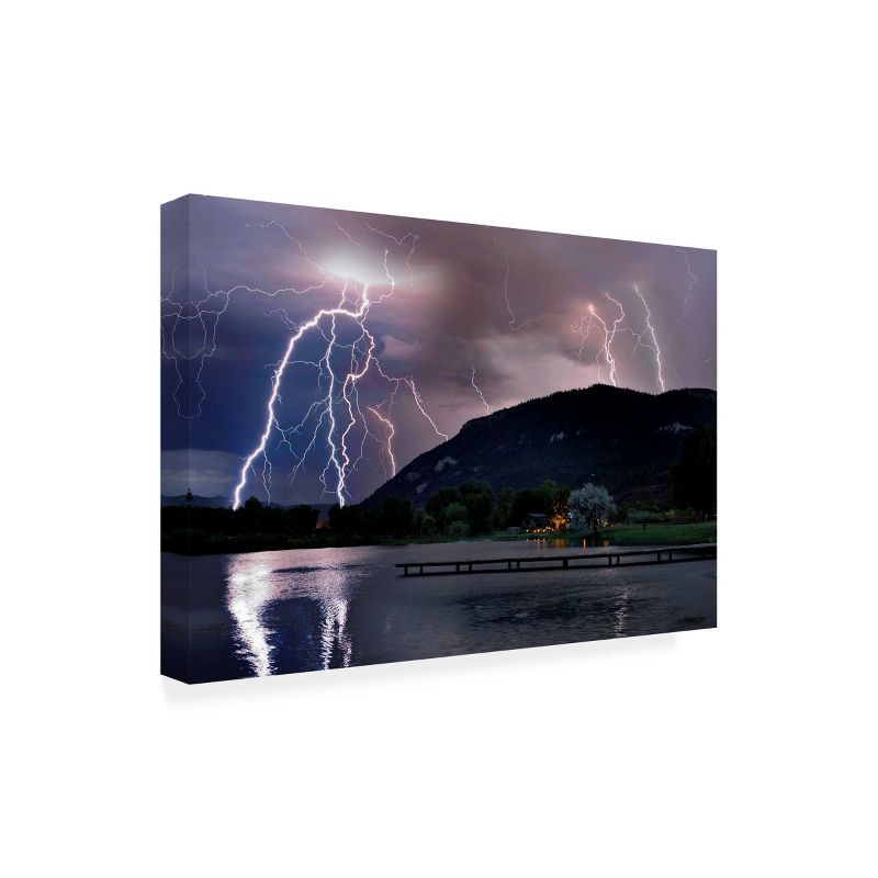 Mike Jones Photo Lightning Campground Outdoor Canvas Art, 2 of 8