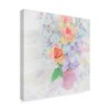 24" x 24" Larkspur And Roses by Cora Niele - Trademark Fine Art: Canvas Botanical Digital Art for Home Decor - 2 of 4
