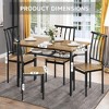 Dining Table Set for 4, Kitchen Table and Chairs Set for 4 with Metal Frame & MDF Board, Dining Room Table Set with Chairs - 2 of 4