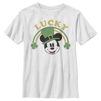 Boy's Disney Mickey Mouse Lucky Rainbow T-Shirt