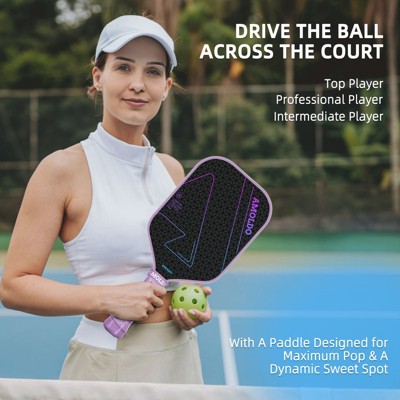 Aukfa Carbon Fiber Pickleball Paddle – 10K 3D Texture Thermoformed One-Piece Design with Fabric Woven Surface & 16mm PP Honeycomb Core