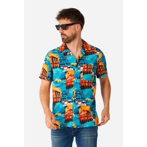OppoSuits Men's Halloween Shirt - Short Sleeve Hawaiian Shirt - 1 of 4