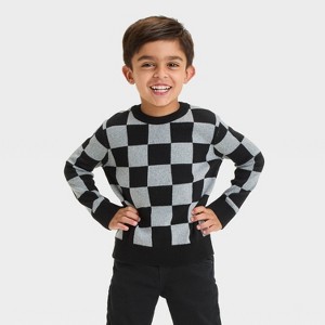 Toddler Boys' Checkered Pullover Sweater - Cat & Jack™ - 1 of 3