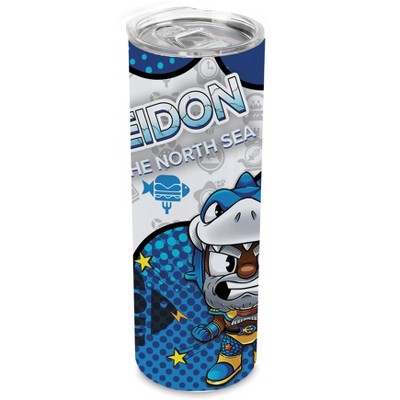 SMASHCRAFT 20 ounce Stainless Steel Double Walled Insulated Travel Tumbler Coffee Mug Cup, Poseidon Chibi