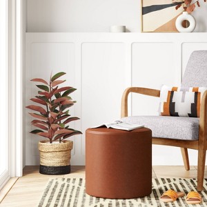 Bodrum Round Upholstered Ottoman - Threshold™ - 1 of 4