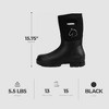 Master Rancher Work or Farm Boots Unisex Men's 13 Women's 15 Resistant To Water Heavy Duty Molded Rubber Sole for Rugged Terrain, Black - 3 of 4